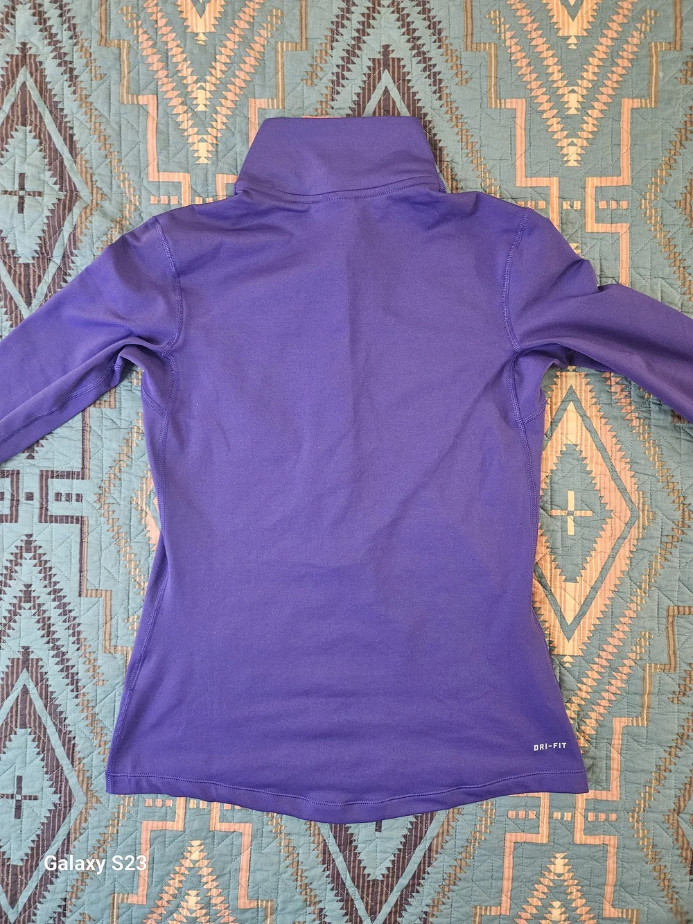 Nike Pro Purple Half-Zip Pullover with Pink Accents